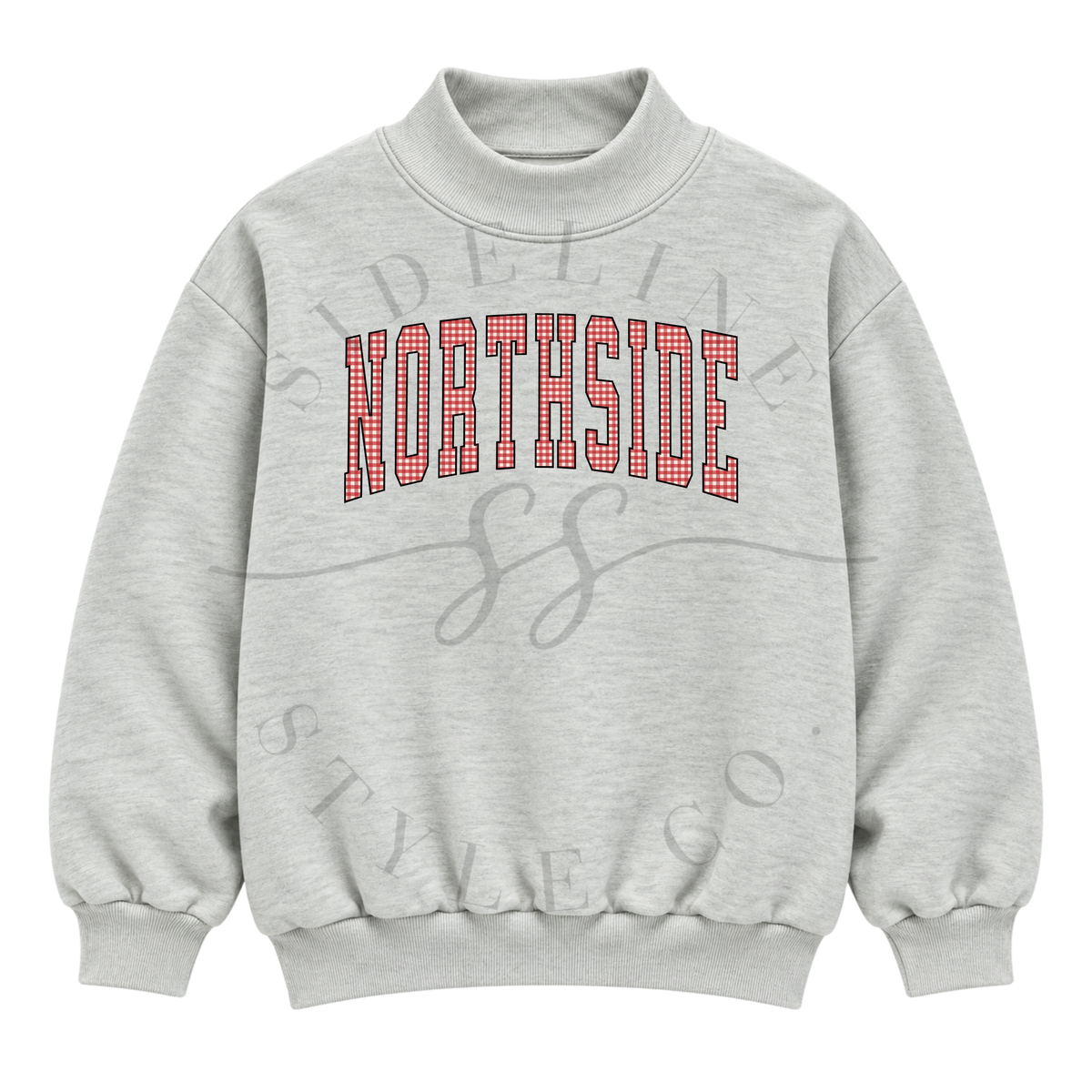 NORTHSIDE Gingham Dot Mock Neck