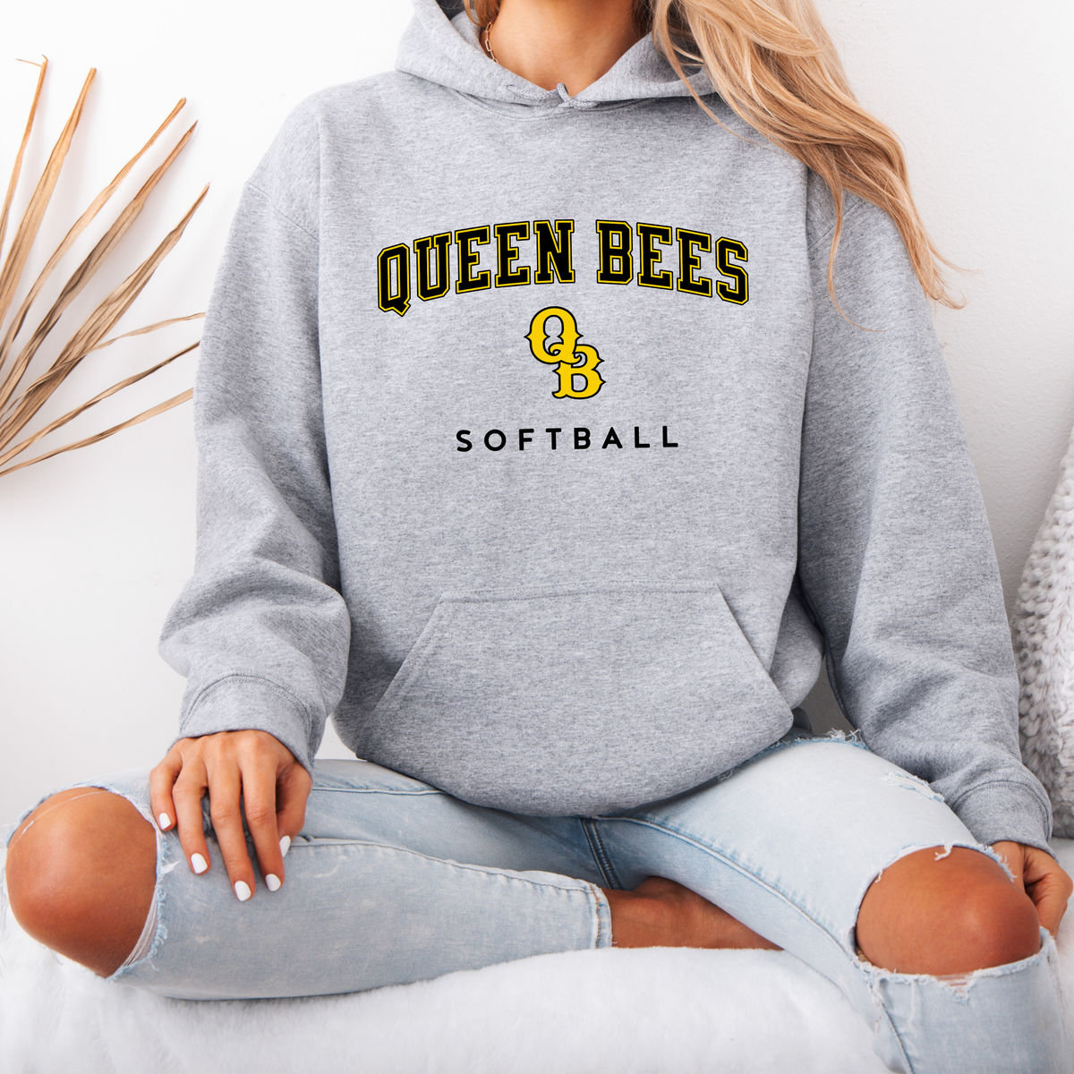 Queen Bees Softball Logo Sweatshirt (Multiple Styles/Colors)