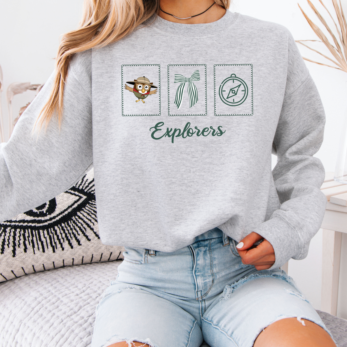 Meadow Glen Retro Stamp Sweatshirt (Multiple Styles)