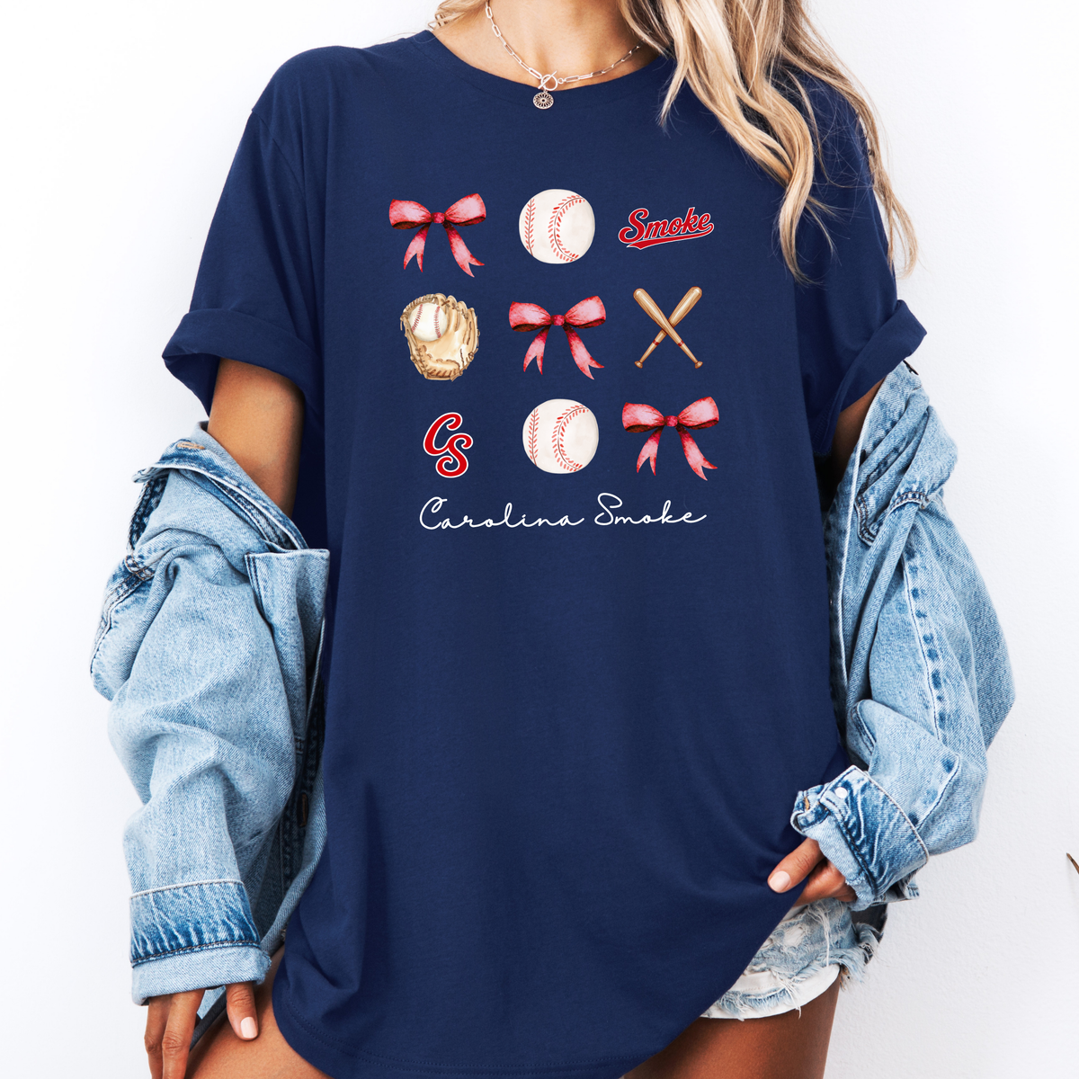 Carolina Smoke Bow CC Tee (Multiple Colors)