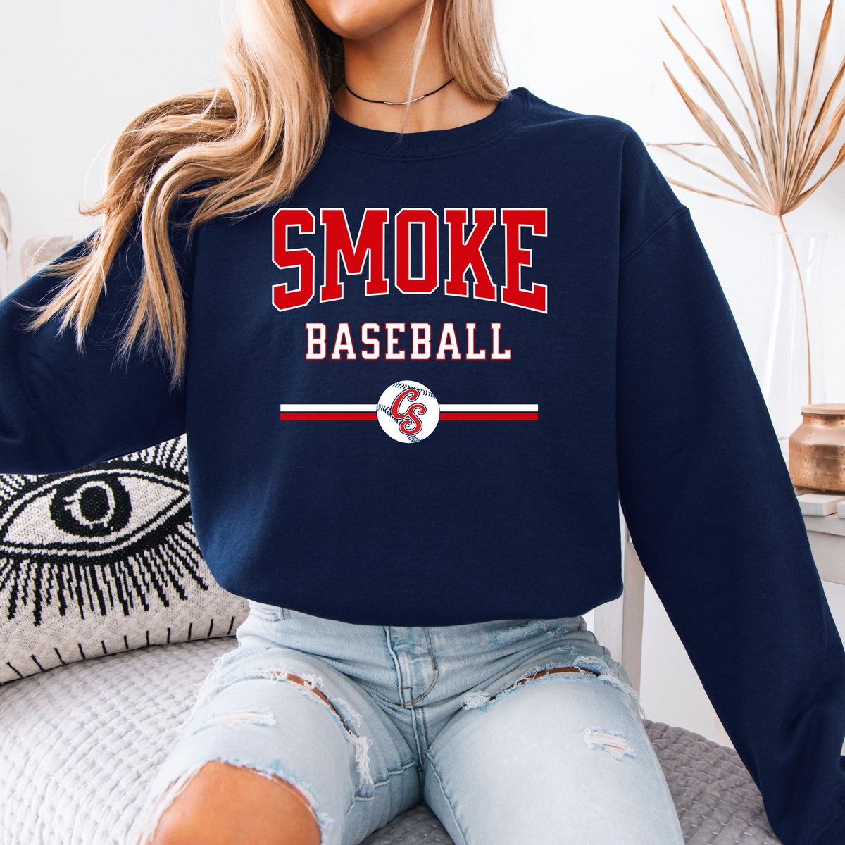 Smoke Baseball Varsity Sweatshirt (Multiple Styles)