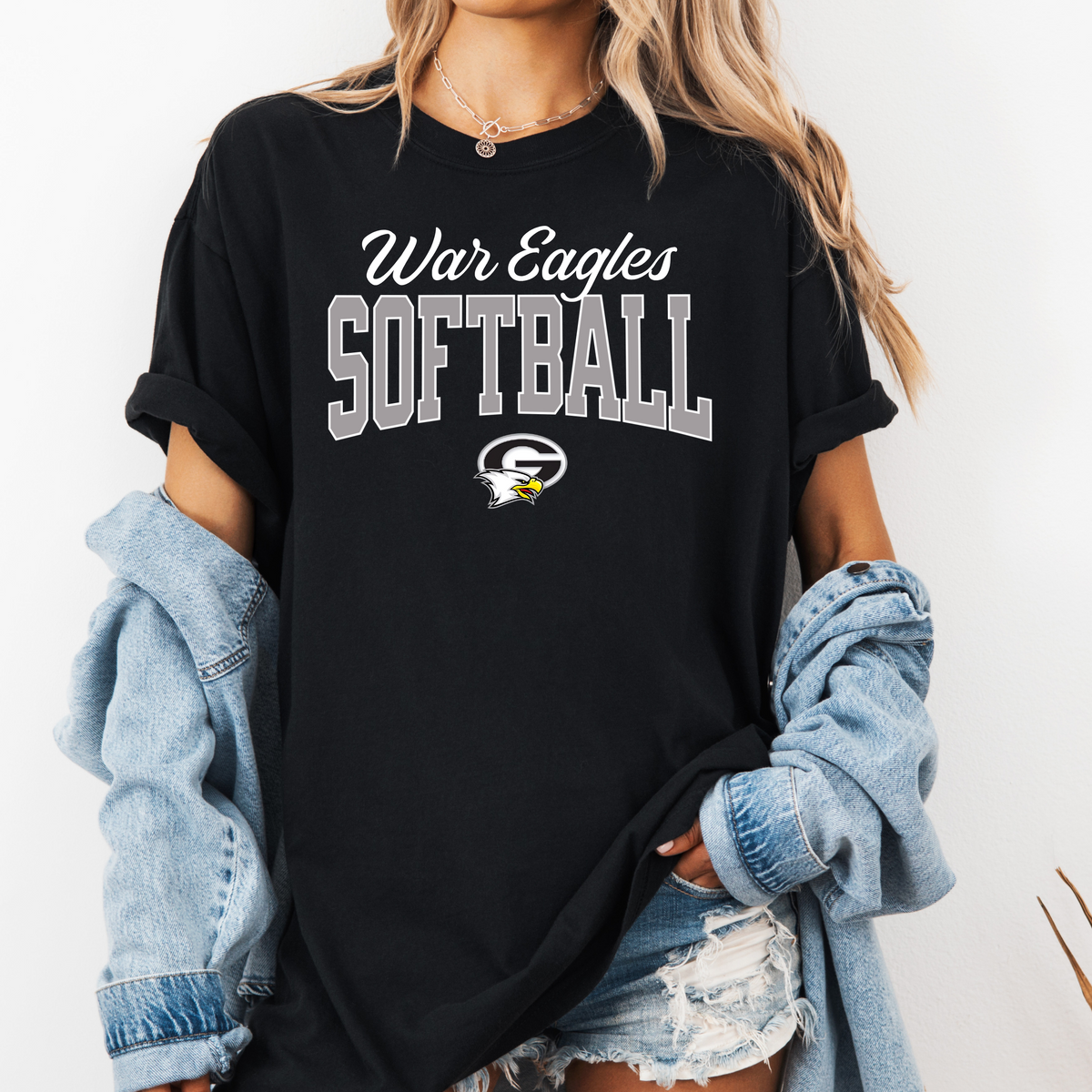 Gray SOFTBALL Classic Logo Tee (Multiple Colors)