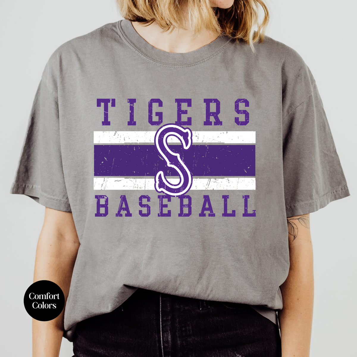 Distressed Saluda Tigers Baseball (Multiple Styles)