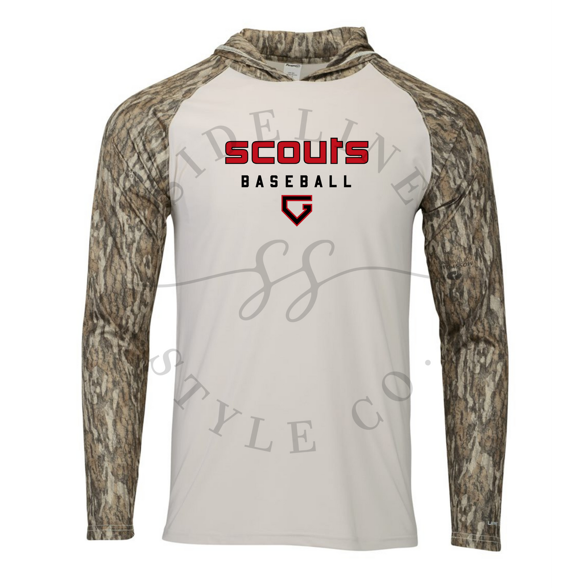 Scouts Baseball Logo Camo Lightweight Performance Hoodie