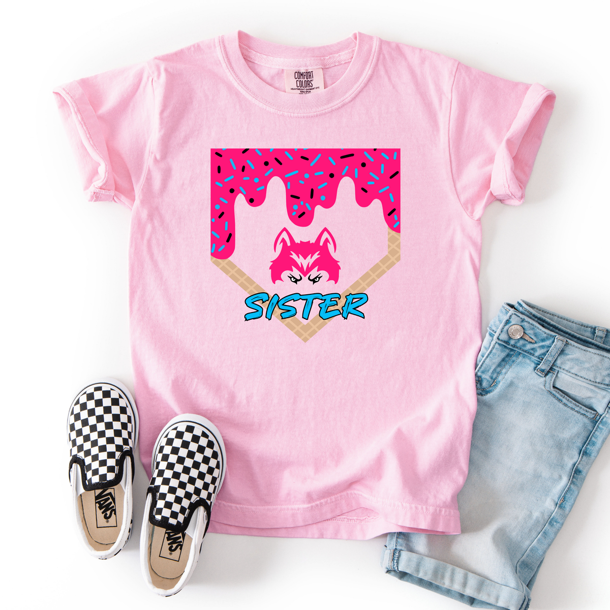 Wolfpack Sister Drip Tee (FRONT & BACK)