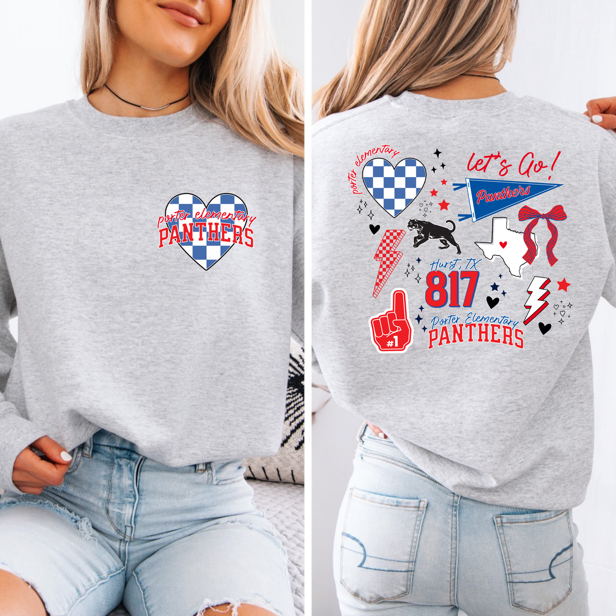 Custom Porter Elementary Collage Spirt Tee (multiple styles)