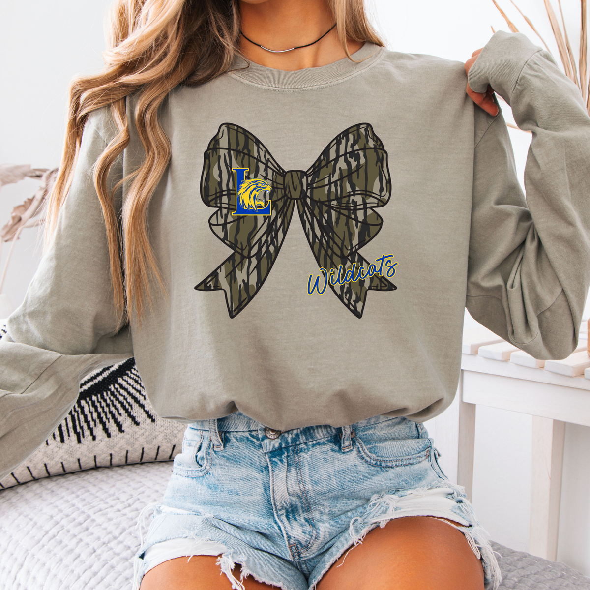Wilcats Camo Bow Tee (Multiple Styles)