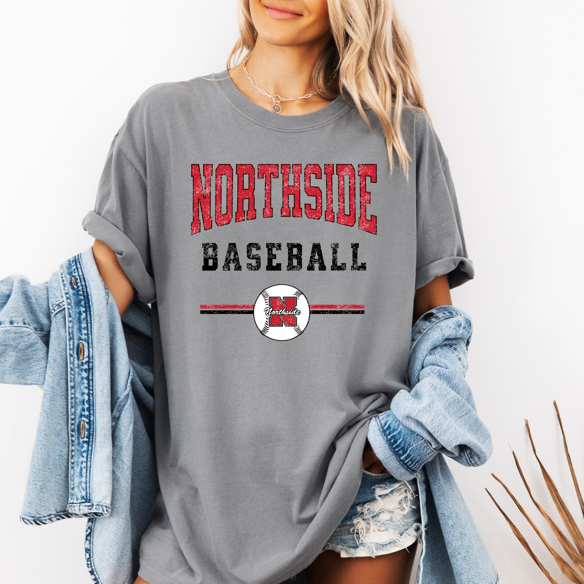 Northside Baseball Distressed Tee (Multiple Colors)