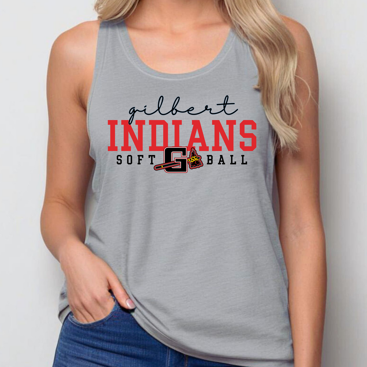 Gilbert Softball Layered Tank