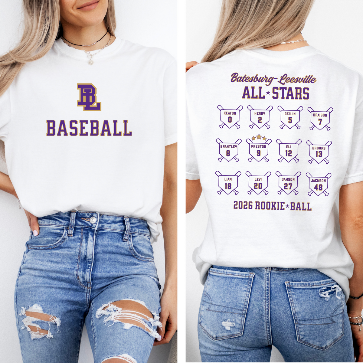 BL Baseball Logo ROSTER Tee
