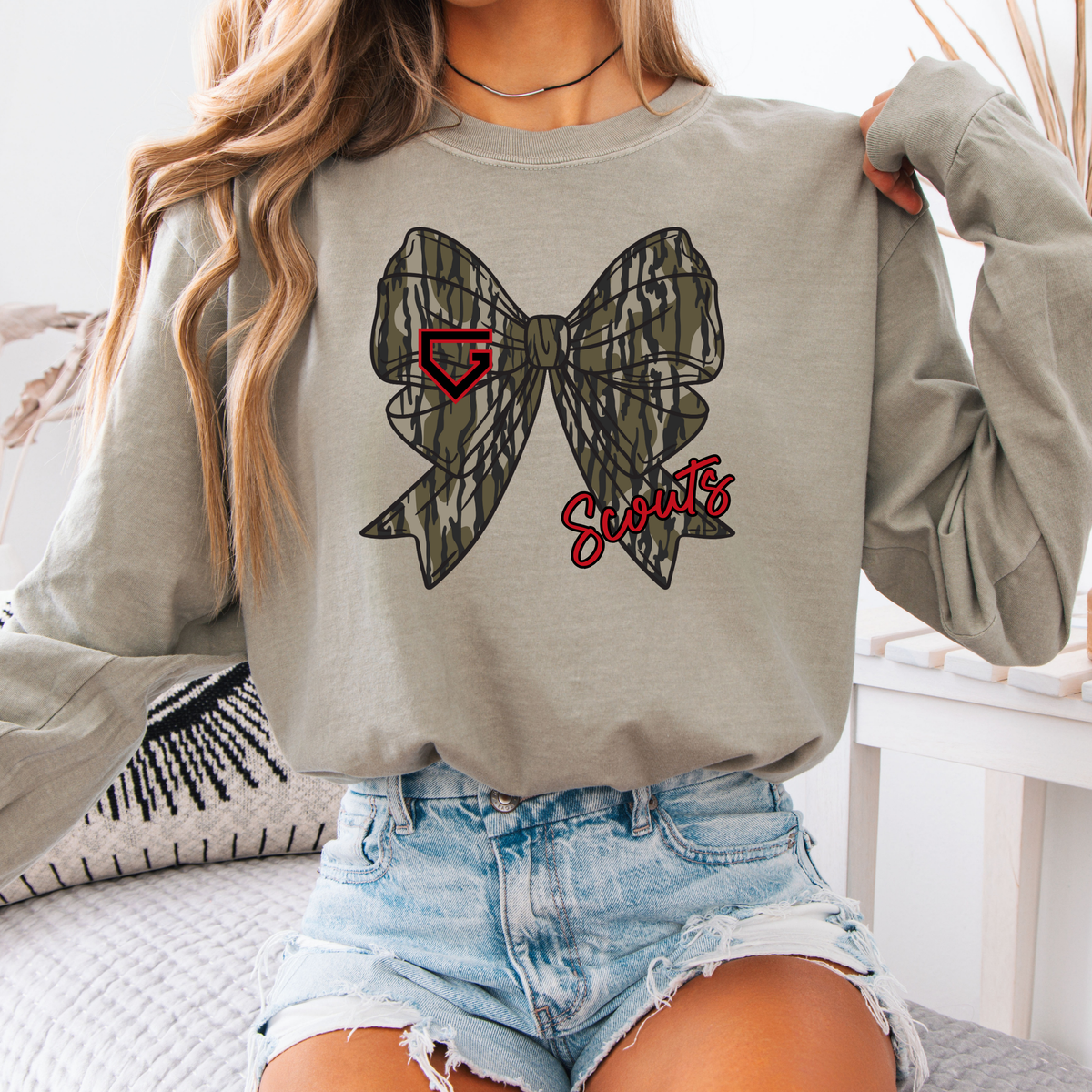 Scouts Camo Bow Tee (Multiple Styles)