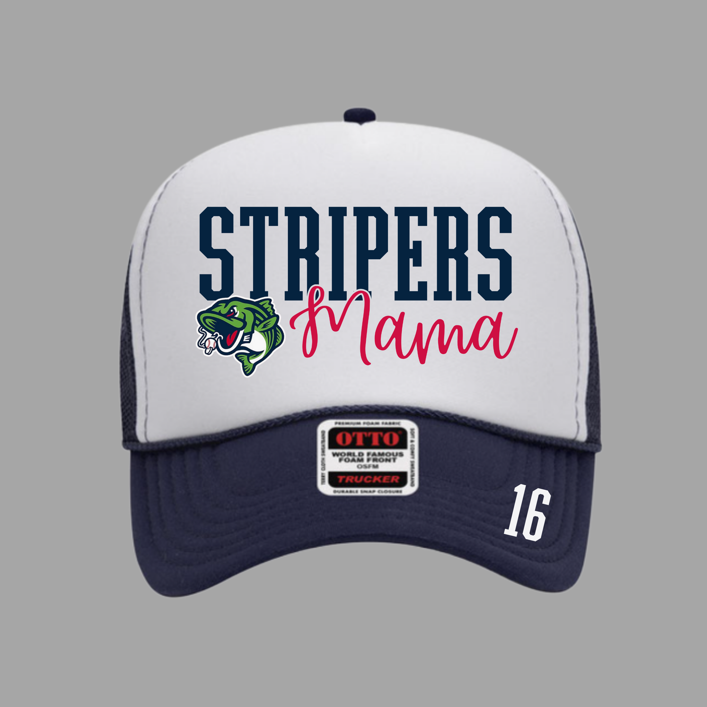 Stripers Mama Hat w/ Player Number