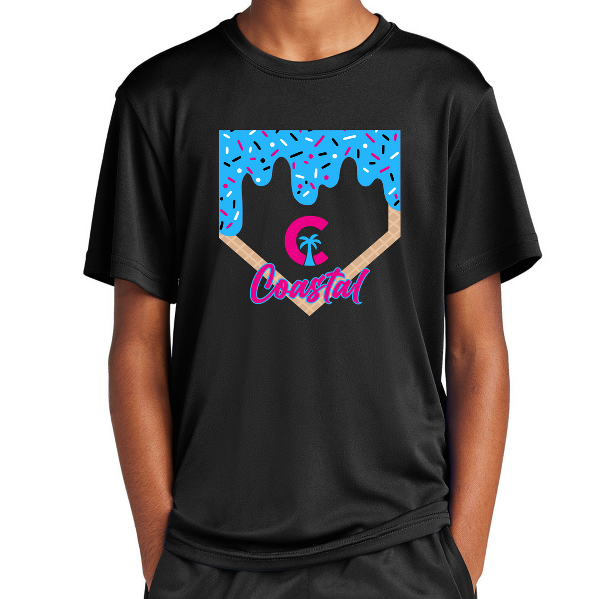 Coastal Ice Cream Drip Performance Tee