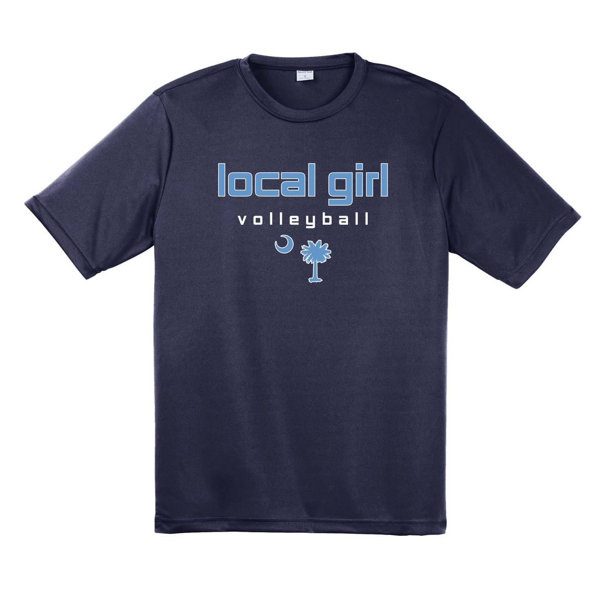 Local Girl Volleyball Palmetto Tree Performance Tee