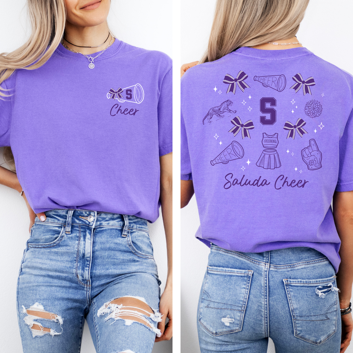 Saluda Cheer Doodle Tee (Multiple Colors)