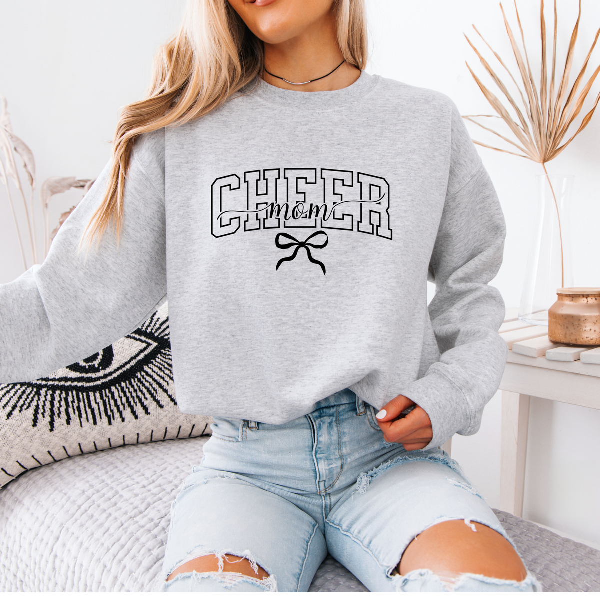 Cheer Mom Sweatshirt (Custom Shirt Color)