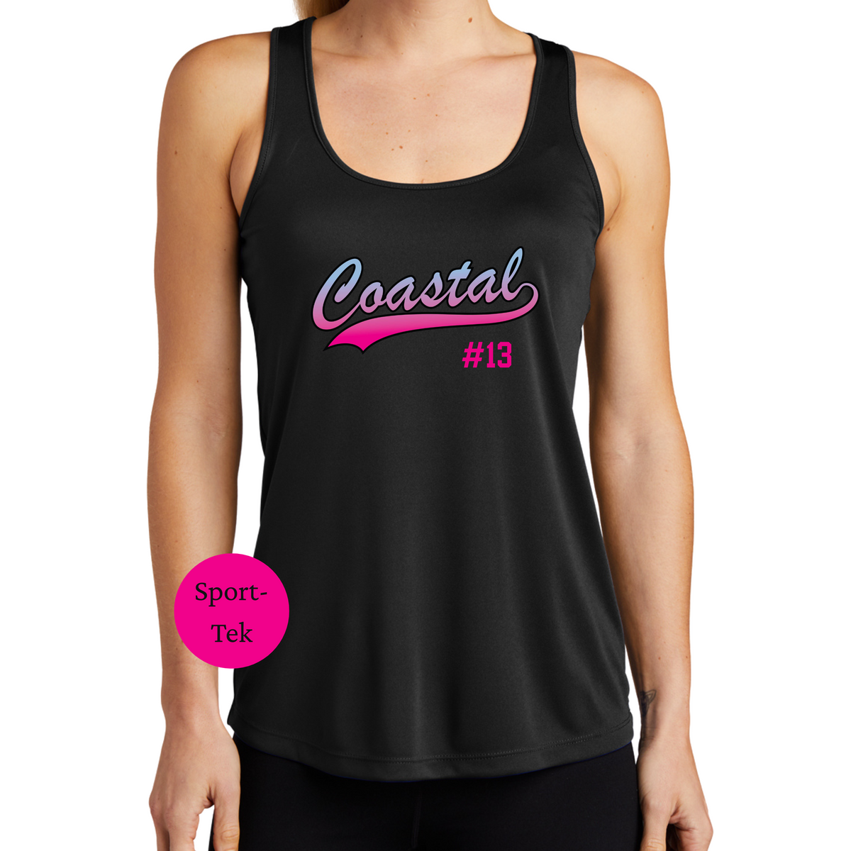 Coastal Script Performance Tank FRONT ONLY