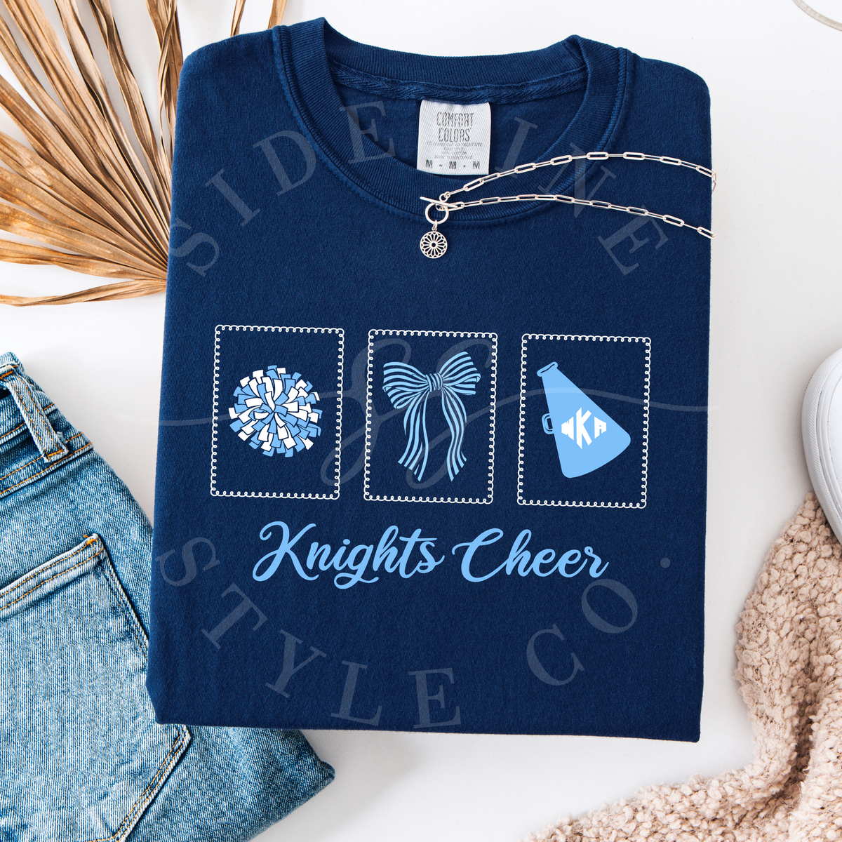 Knights Retro Stamp Cheer Comfort Colors Tee