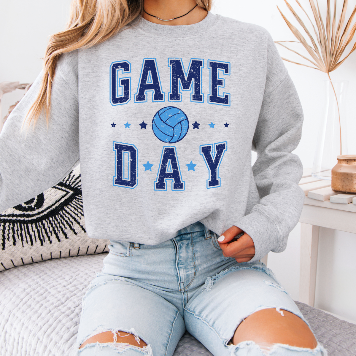 Game Day Volleyball Sweatshirt (Customize with your Team Colors)