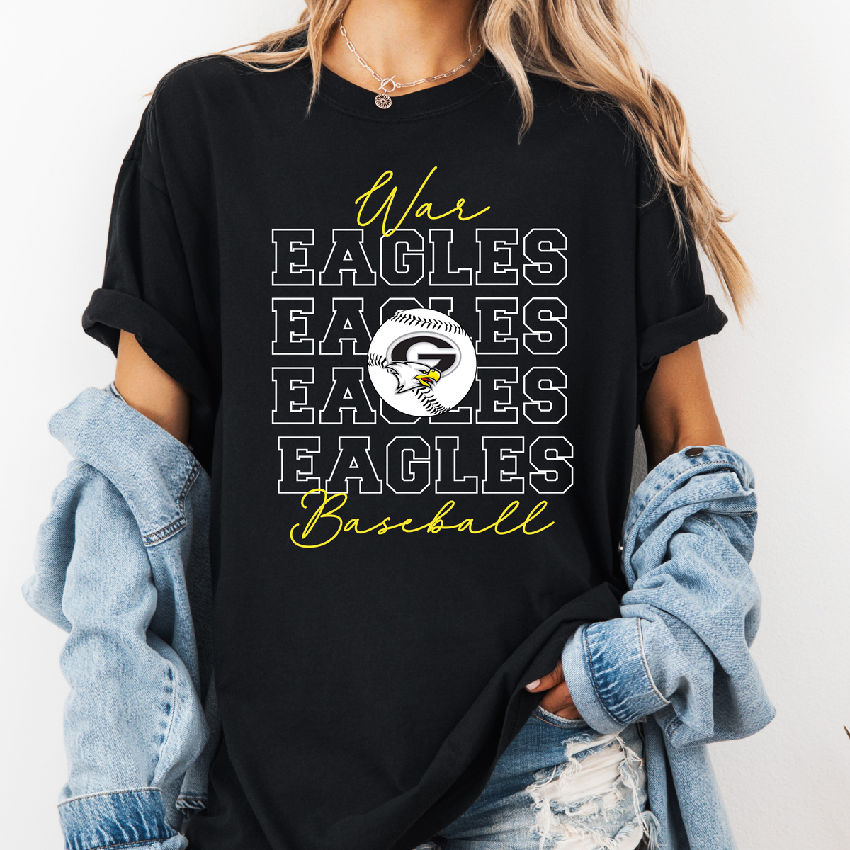 Gray Baseball Repeat Tee (Multiple Colors)