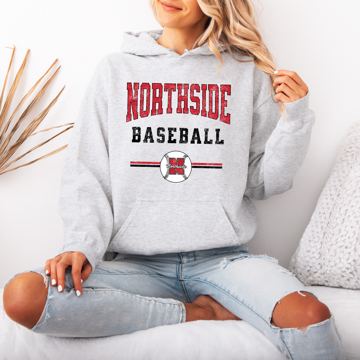 Northside Baseball Distressed Sweatshirt