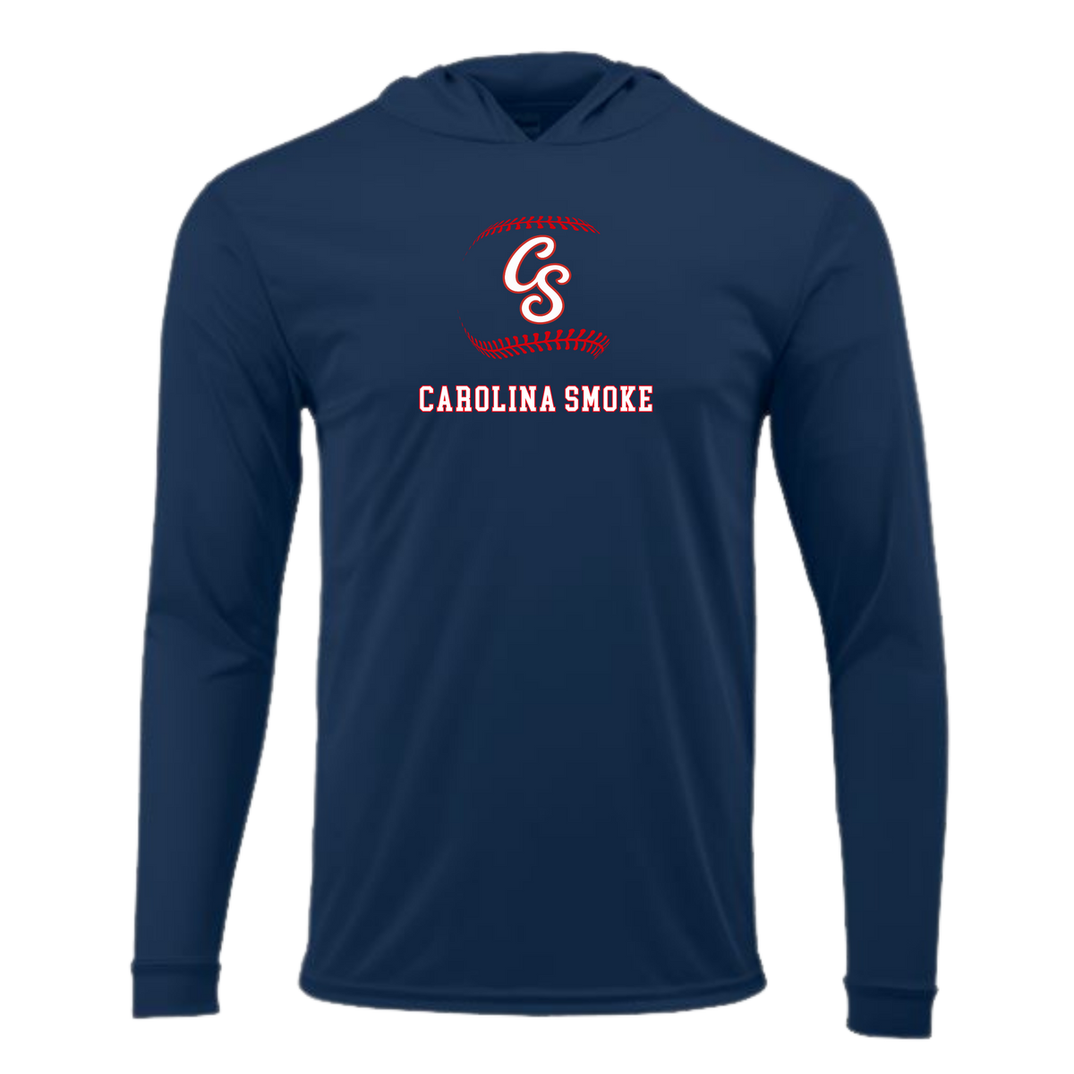 Smoke Baseball Seams  Lightweight Performance Hoodie (Multiple Colors)