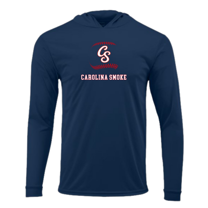 Smoke Baseball Seams  Lightweight Performance Hoodie (Multiple Colors)