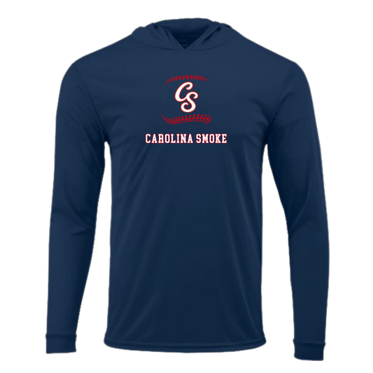 Smoke Baseball Seams  Lightweight Performance Hoodie (Multiple Colors)