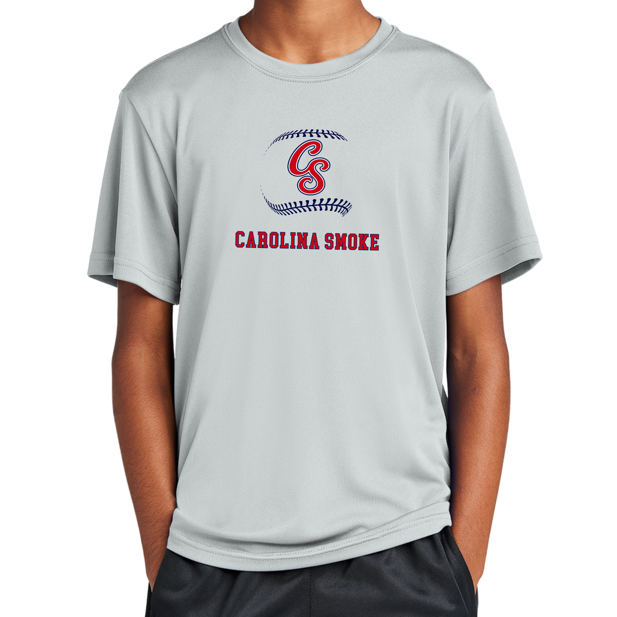 Smoke Logo Baseball Seams Performance Tee