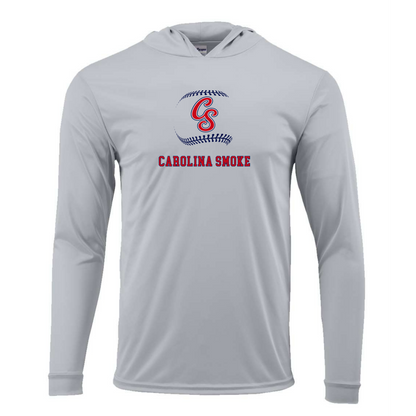 Smoke Baseball Seams  Lightweight Performance Hoodie (Multiple Colors)