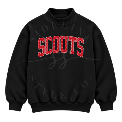 CUSTOM Polka Dot Name Mock Neck