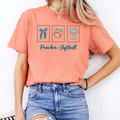 Peaches Retro Stamp Tee