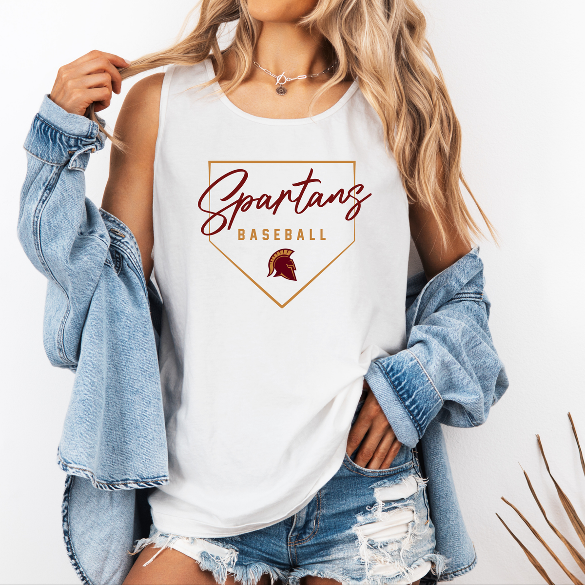 Spartans Plate Comfort Colors Tank (Runs big!)