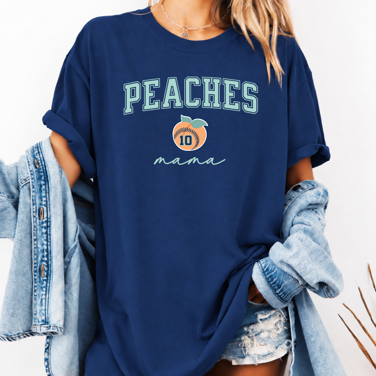 Peaches Player Number + Custom Name CC Tee (Multiple Colors)