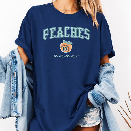 Peaches Player Number + Custom Name CC Tee (Multiple Colors)