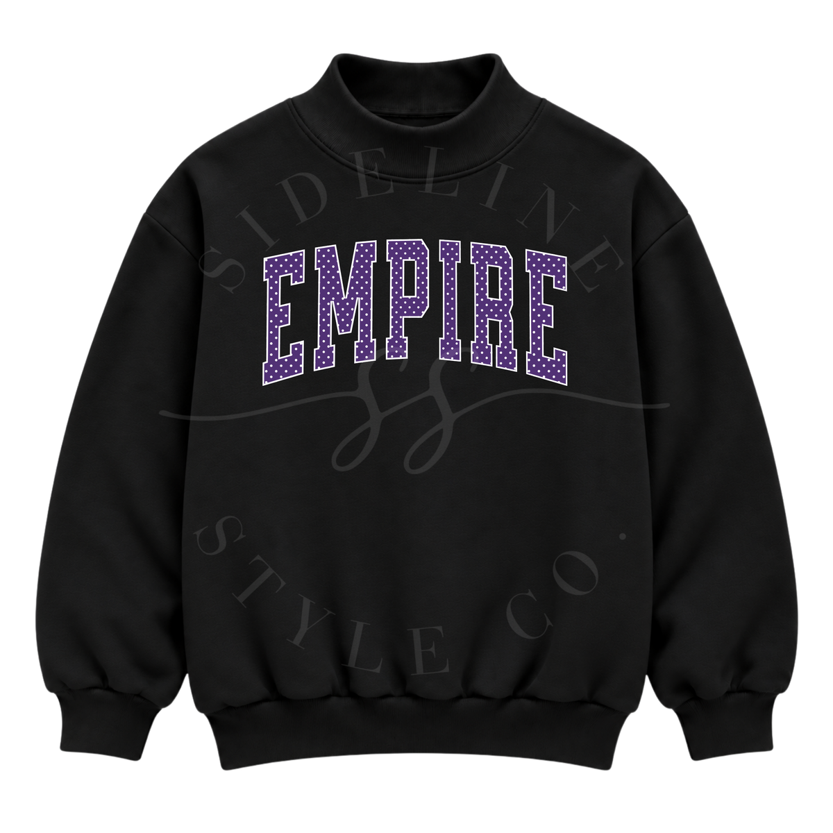 EMPIRE Polka Dot Mock Neck