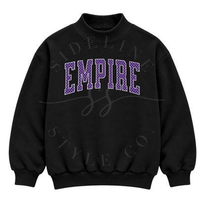 EMPIRE Polka Dot Mock Neck