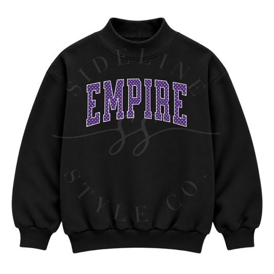 EMPIRE Polka Dot Mock Neck