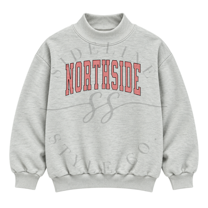 NORTHSIDE Gingham Dot Mock Neck