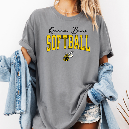 Queen Bees Softball Classic Logo Tee (Multiple Colors)