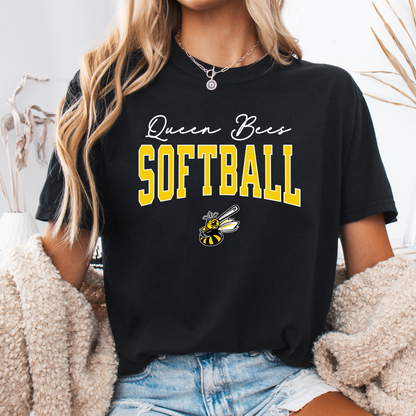 Queen Bees Softball Classic Logo Tee (Multiple Colors)