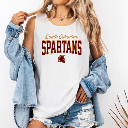 Spartans Logo Comfort Colors Tank (Runs big!)