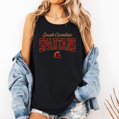 Spartans Logo Comfort Colors Tank (Runs big!)