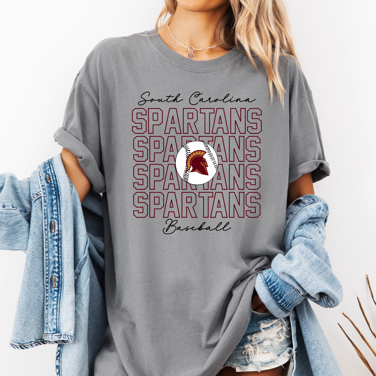 SC Spartans Repeat Logo Tee (Multiple Colors)
