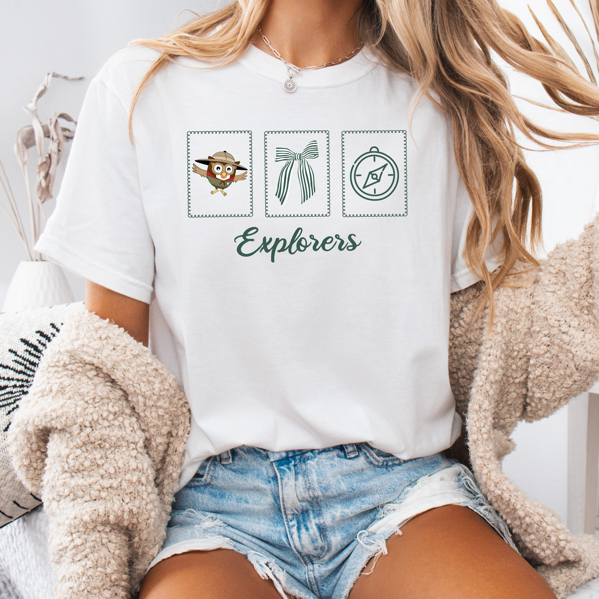 Meadow Glen Explorers Retro Stamp Tee