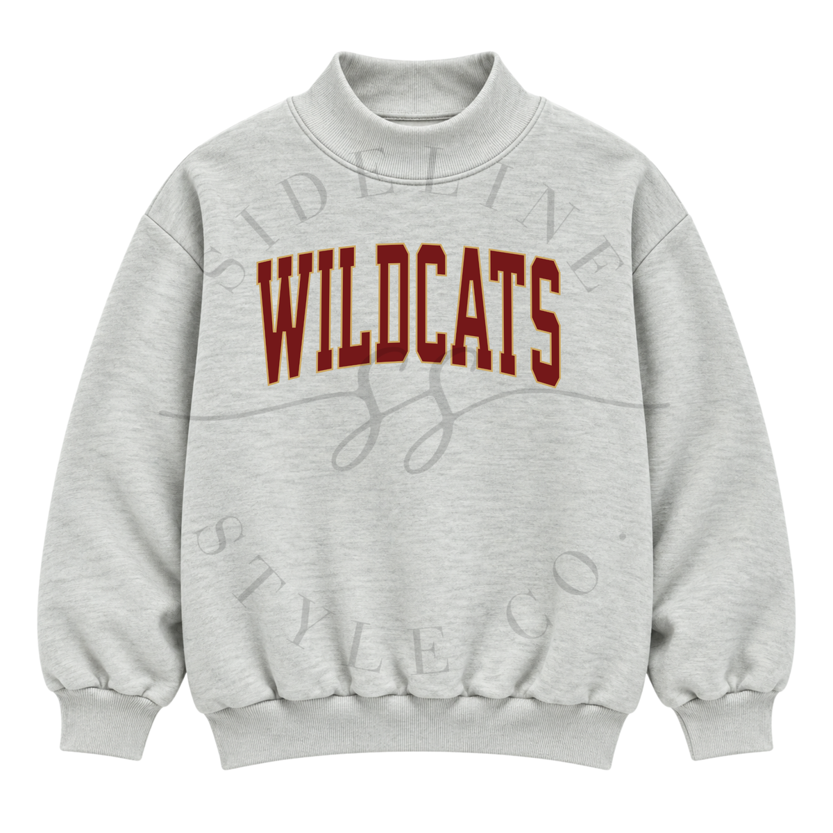 NS WILDCATS One Word Mock Neck