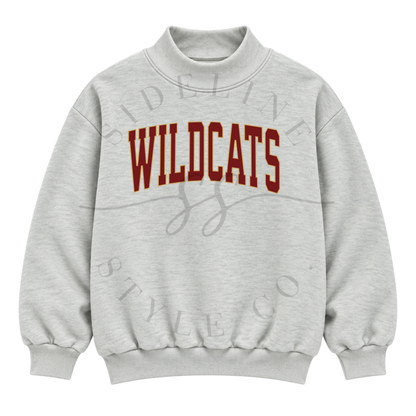NS WILDCATS One Word Mock Neck