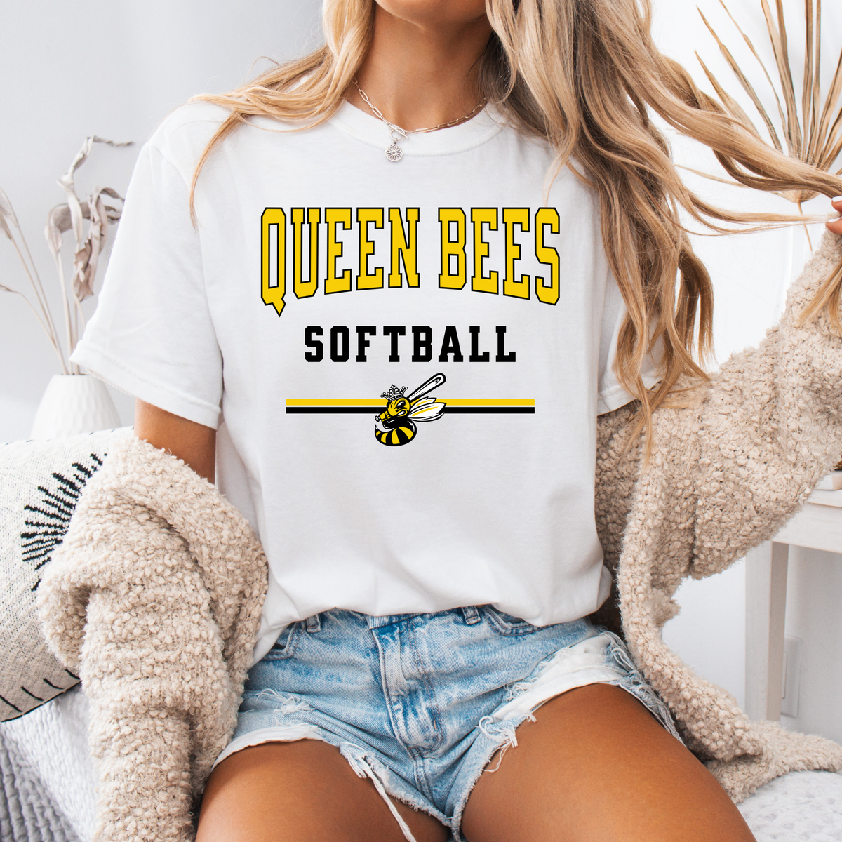 Queen Bees Softball Varsity Tee (Multiple Colors)