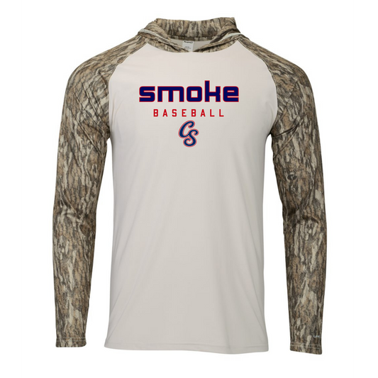 Smoke Baseball Logo Camo Lightweight Performance Hoodie