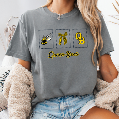 Queen Bees Softball Retro Stamp Tee (multiple colors)